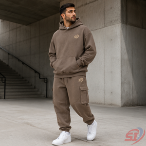 Conjunto de Sudadera y Pantalones Deportivos para Hombre, 100% Algodón, Estilo Casual Otoñal, con Capucha, Lavado, Color Sólido, Marca Privada, OEM, Venta al Por Mayor - Product Image 6