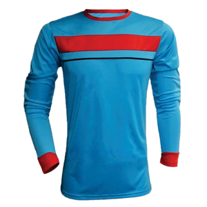 Camiseta de portero de fútbol sublimada personalizada, transpirable, de secado rápido, con logo personalizado, ropa de entrenamiento deportiva, camiseta de entrenamiento. - Product Image 1