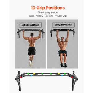 Barra Orizzontale Multifunzione a Muro per Trazioni, Larghezza 50 cm, in Acciaio Resistente, per Allenamento Superiore del Corpo e Chin-Up - Product Image 3