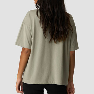 Fitness <b>Top</b> Moisture Wicking Plus Size Summer New Arrival Sportswear Athletic Down Shoulder Plus Size 100% Cotton Shirt - Product Image 2