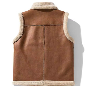 Chaleco de Cuero para Hombre 2026 OEM con Bolsillos Delanteros, Sin Mangas, MOQ Bajo, Estilo Moderno, Tallas Grandes, en Venta - Product Image 2