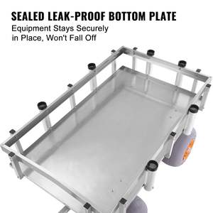 Chariot de pêche de plage 6 porte-cannes 500 lb de capacité de charge 13 \ "gros pneus de ballon en PU chariot de chariot de jetée en aluminium robuste pour - Product Image 5