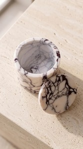 Taza de mármol turco Calacatta Viola más vendida, taza decorativa de piedra natural para mesa, para el hogar y la cocina, disponible para la venta - Product Image 3