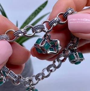 Piedra Preciosa de Ónix Verde Natural, Certificada por IGI, Estilo Vintage, Plata de Ley 925, Joyería Fina Hecha a Mano, Regalo para Mujer, Venta al Por Mayor - Product Image 2