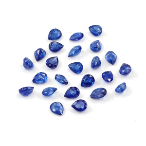 Saphirs bleus naturels de Bangkok, taille poire calibrée 4x5mm, pierres précieuses de saphir bleu naturel facettées pour la création de bijoux - Product Image 1