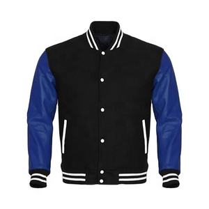 Chaqueta de béisbol personalizada de alta calidad para hombre Slim Fit invierno Formal Varsity diseño mangas de cuero transpirable a prueba de viento logotipo personalizado - Product Image 1