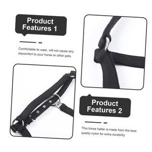 Harnais de cheval de style classique, parfait pour un travail stable et une manipulation douce, avec rembourrage doux pour un contrôle délicat et un confort durable. - Product Image 2