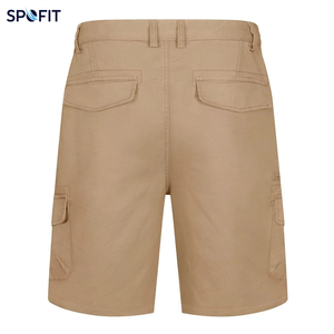 Shorts cargo décontractés d'été pour hommes, couleur unie, pantalon de plage avec poches, écologiques, respirants, 100% coton canvas - Product Image 2