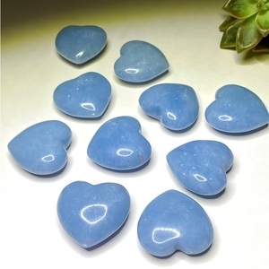 Cristal de Angelita Natural Ecológico en Forma de Corazón, Pulido a Mano, Gema Azul para Meditación, Reiki, Sanación Energética de Chakras, Decoración, Regalo - Product Image 3