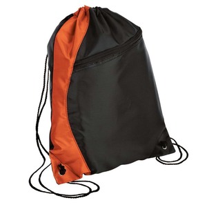Unisex Drawstring Gym <b>Backpack</b> Black Blue Solid Color Polyester Casual Style With Zipper Closure Adjustable <b>Strap</b> Durable Light - Product Image 2