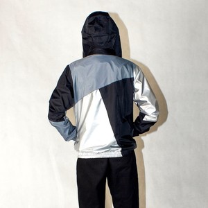 Conjunto Deportivo Unisex Impermeable con Capucha y Bloques de Color, Chaqueta Ligera de Poliéster de Longitud Completa con Bolsillos Laterales, Estilo Casual para Primavera - Product Image 6