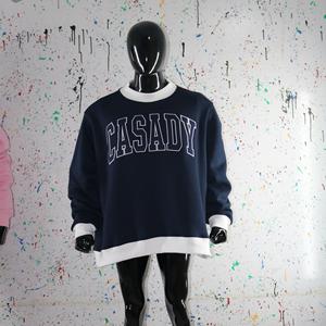 CASADY <b>Mock</b> <b>Neck</b> 100% Cotton Winter Hooded Applique Embroidery Wide <b>Neck</b> Vintage Finer Threads - Product Image 3