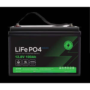 Batería de Litio Recargable HR de 12.8V 100Ah LiFePo4, 5000 Ciclos, Energía Solar, Uso en Vehículos Recreativos, Negra, 1280Wh - Product Image 5
