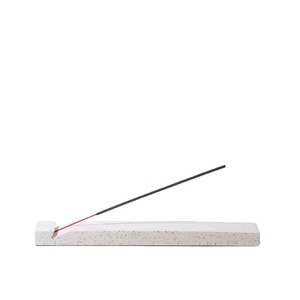 Natural white marble long <b>incense</b> <b>holder</b> handcrafted rectangular stone agarbatti tray minimalist <b>incense</b> <b>stick</b> <b>holder</b> meditation - Product Image 1