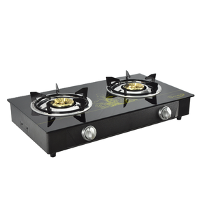 2-Burner Tempered Glass LPG Gas <b>Stove</b> with Stainless Steel Surface & Metal Knobs-Built-in Design for Hotels & Cookers - Product Image 3