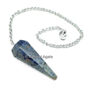 Semiprecious Stone <b>Crafts</b> Fengshui Products Unakite 6 Faceted Pendulums With Silver Chain Shop Wholesale Dowsing Pendulums - Product Image 4