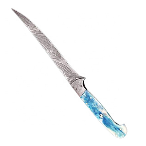 Couteaux à filet en acier Damas faits à la main, manche ergonomique pour la cuisine, idéal pour les fruits de mer, lame soudée à motif premium, confortable - Product Image 4