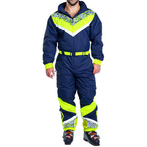 Professional Color Blocked Ski Suit <b>Waterproof</b> 10,000mm Breathable PP Cotton Filled Polyester/Nylon Hooded Snowboard Snow Wear - Product Image 1