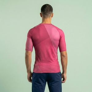 OEM Custom Mens Half Sleeve Compression Fitness Shirt Stretch Athletic Gym Workout Performance Apparel - Product Image 2