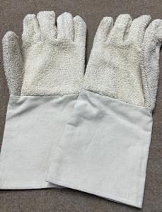 Terry <b>Glove</b> with Straight Thumb Canvas Cuff Terry Cloth Mitten Heat Resistance Heavy Duty Industrial Terry <b>Gloves</b> & Mitts Daily - Product Image 1