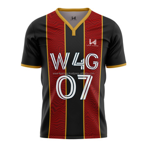 Maillots de football personnalisés en sublimation 100% polyester respirants à séchage rapide et extensibles avec logo - Product Image 2