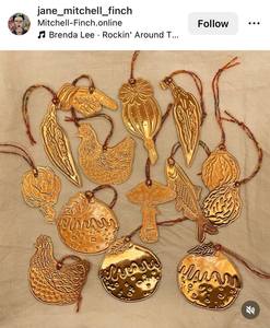 Luxury Brass Christmas Ornaments Set Irregular Shape Handicraft Decorations - Product Image 6