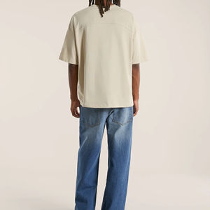 T-shirt d'été pour homme, nouvelle mode, coupe ample, 100% coton tricoté, délavé à l'acide, séchage rapide et respirant - Product Image 6