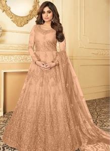 Vêtements ethniques indiens lourds Georgette broderie Design travail longue robe Anarkali avec broderie fantaisie Dupatta Pishwas - Product Image 5