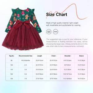 Robes de bal pour bébés de 8 <span class=keywords><strong>mois</strong></span>, <span class=keywords><strong>robe</strong></span> de Noël pour bébé, <span class=keywords><strong>robe</strong></span> à manches longues, taille haute, coupe trapèze, en tulle, pour fête de Noël - Product Image 6