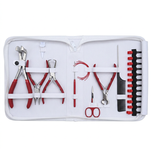 Ensemble professionnel d'outils pour extensions de cheveux TEEJAY : Pince à extensions, ciseaux et aiguilles à crochet - Product Image 5