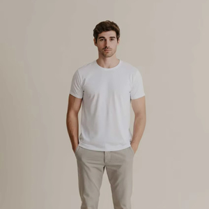 เสื้อยืดแขนสั้นผู้ชาย SOSH S-3 รุ่นพื้นฐาน ผ้าคอตตอนปิเก้ 100% ทรงปกติ - Product Image 1