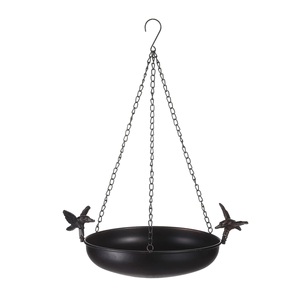Nouveauté : Bain d'oiseaux décoratif de luxe en métal, mangeoire suspendue résistante aux intempéries et à la rouille pour jardin domestique - Product Image 5