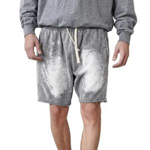 Wholesale Vintage Acid Wash <b>Shorts</b> for <b>Men</b> Sun Faded French Terry 100% Cotton Jogger High Street Style Solid Pattern Custom Logo - Product Image 2