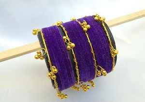 Conjuntos de brazaletes de moda para mujer en colores de tendencia, venta al por mayor a precio económico, elegantes brazaletes de colores, conjunto de brazaletes Kashmiri Churian para mujer - Product Image 3