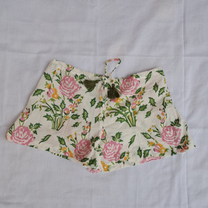 High Quality Stitched Printed Fabric Women's Short With Elastic Drawstring Waist Casual Outer Wear Short Bottom <b>Comfy</b> Sleepwear - Product Image 4