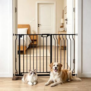 Cancelli Regolabili in PVC per Animali Domestici per Corridoi - Sicuri e Moderni in Metallo e Rete per Cani e Piccoli Animali - Product Image 1