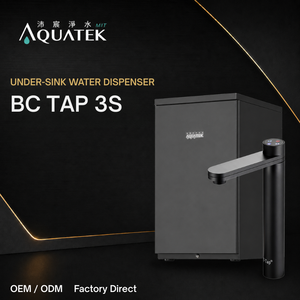 Distributeur d'eau AQUATEK BC TAP 3S Premium 750W sous évier en acier inoxydable 316L, eau chaude et ambiante, électrique, pour hôtel et maison - Product Image 1