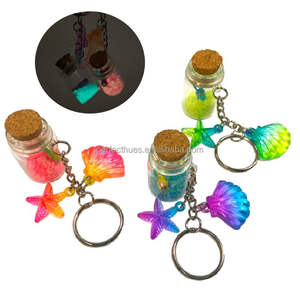 Llavero de Botella de Arena con Efecto Luminoso y Patrón Animal, Impresión UV, Duradero, Regalo de Recuerdo - Product Image 1