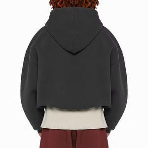 Sudadera con capucha extragrande de algodón para hombre, personalizada, de 500 g/m², de forro polar grueso, con cremallera completa y diseño de doble cremallera deslizante. - Product Image 2