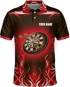 Camisetas de Dardos Personalizadas al por Mayor, Impresión por Sublimación, Transpirables, de Secado Rápido, de Poliéster, para Camisetas Deportivas con Logotipo de Equipo - Product Image 2