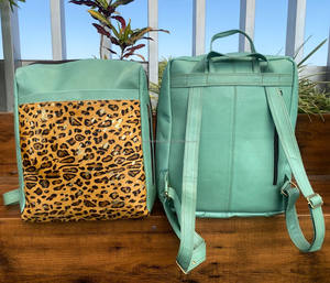 Nueva moda de cuero reciclado para viajes de negocios, mochila escolar para acampar, mochila con estampado de animales, mochila convertible multifunción - Product Image 5