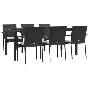 Juego de Comedor para Jardín Color Negro Crema - Product Image 3