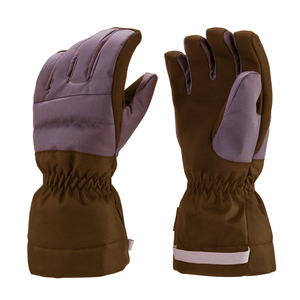 Gants de ski en cuir isolés de qualité supérieure, respirants, imperméables, thermiques, avec cordon de serrage réglable au poignet, à doigts séparés, de la marque KeemBro - Product Image 1