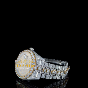 Reloj Deportivo de Moda de Dos Tonos, Dorado y Plateado, con Cristal de Cuarzo, Movimiento ETA, Resistente al Agua 3BAR, con Función de Fecha - Product Image 2
