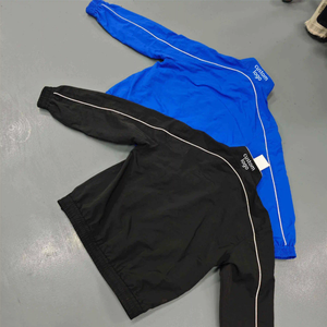 Custom Logo <b>Embroidery</b> Casual Spring Windproof Unisex Track Jacket and Pants <b>Set</b> with Reflective Stripe 2 Piece Windbreaker <b>Sets</b> - Product Image 6