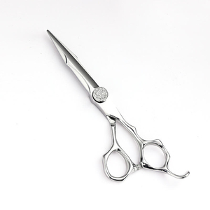 Ciseaux à cheveux professionnels en acier inoxydable, pointe acérée, pour droitiers, manche long, ciseaux de coupe de salon, légers, 32 - Product Image 1