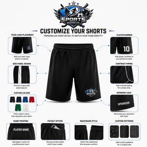 Shorts de football à prix abordable, 100 % polyester, tissu anti-humidité, shorts de football personnalisés, vêtements d'équipe, sublimation, OEM - Product Image 3