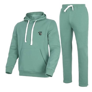 Conjunto deportivo ligero e informal para hombre con sudadera con capucha y pantalones tipo jogger, ideal para el gimnasio, viajes o actividades casuales diarias. - Product Image 1