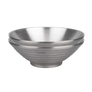 Grand saladier en acier inoxydable conçu pour le service en buffet, les banquets et les applications hôtelières - Product Image 6