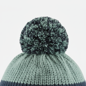 Bonnet d'hiver tricoté à pompons rayés et brodés, avec revers côtelé, en acrylique doux, unisexe, décontracté, pour activités de plein air, cyclisme, ski - Product Image 5